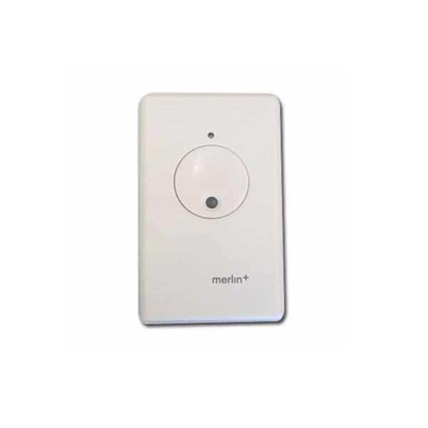 Merlin+ wall-mounted garage door opener button, from SAMT Garage & Gate Automation, Australia.