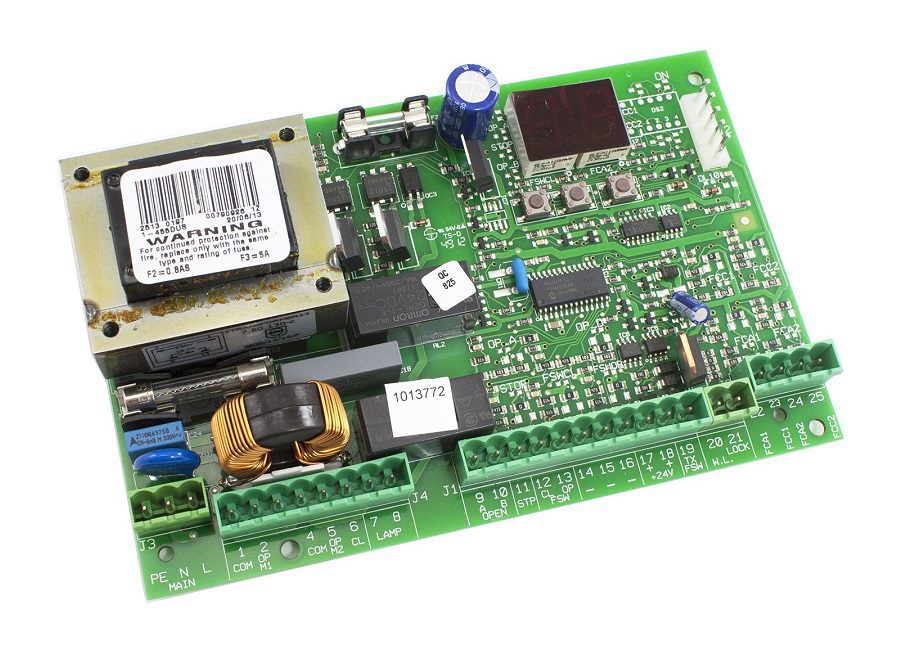 Advanced control board for swing gate motor and automatic garage door opener, SAMT Garage & Gate Automation, Prestons, New South Wales.