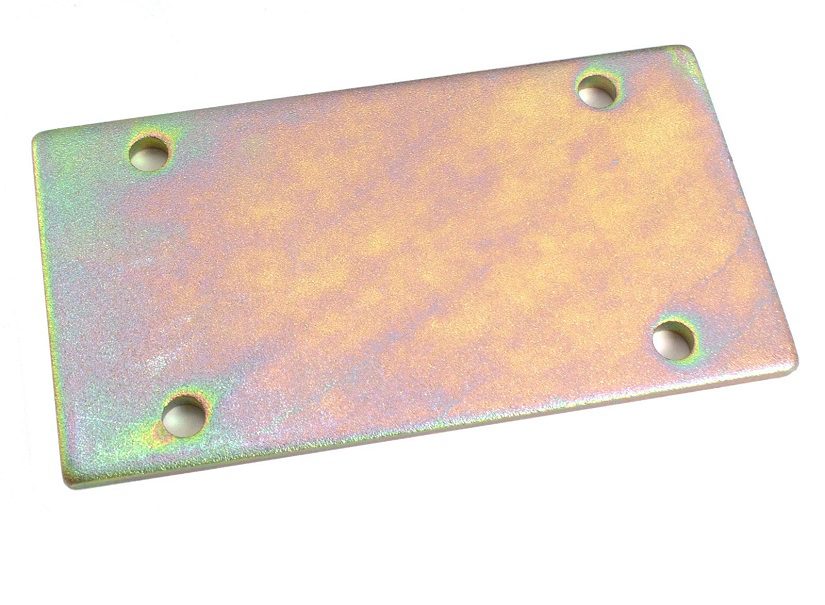 Rectangular steel mounting plate for motorized swing gate or sliding gate motor kits, compatible with SAMT Australia.