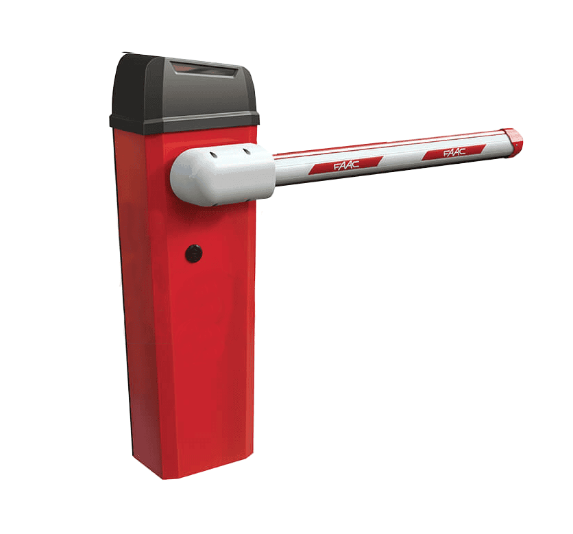 Automatic boom barrier gate opener with FAAC branding in Prestons, New South Wales, Australia"