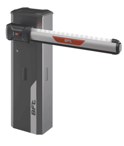 High-security automatic boom gate system for controlled entry by SAMT Garage & Gate Automation, Australia.