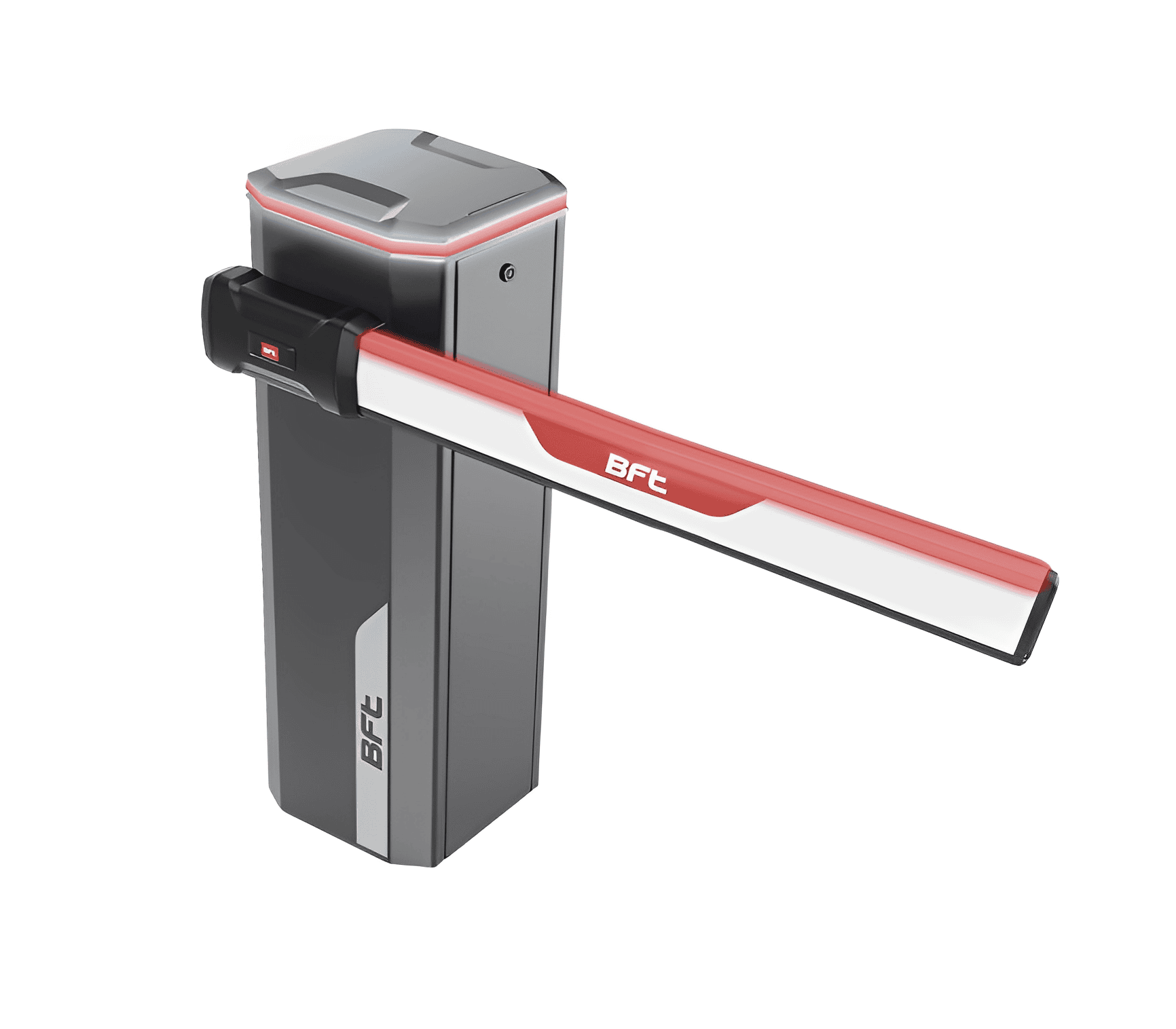 High-security automatic boom gate system for controlled entry by SAMT Garage & Gate Automation, Australia.