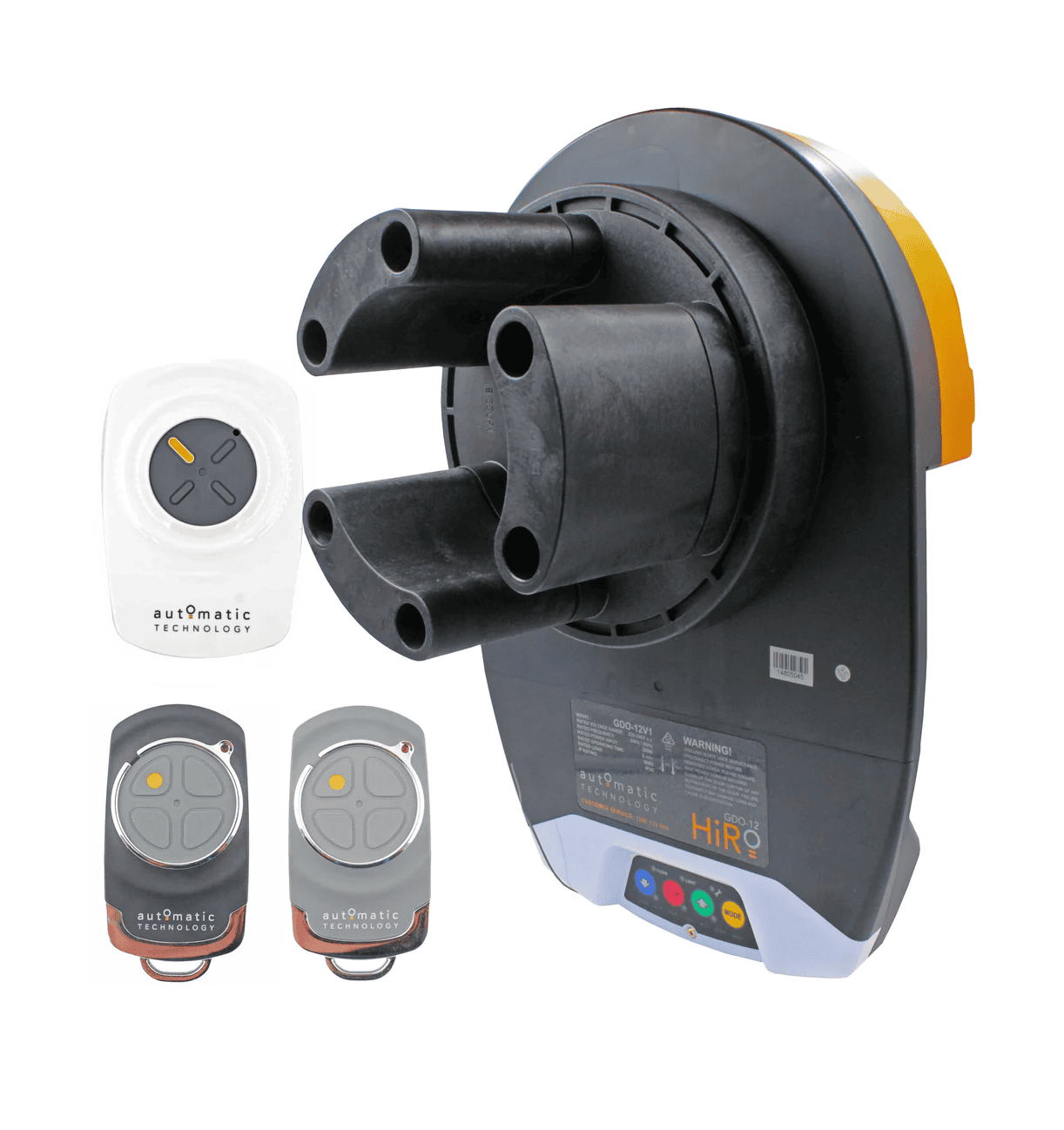 Sectional garage door opener motor kit with remote controls by SAMT Garage & Gate Automation, Prestons, New South Wales, Australia.