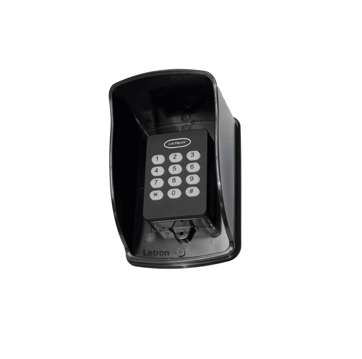 Letron wireless keypad with weather shield for automatic garage doors, SAMT Garage & Gate Automation, Prestons, Australia.