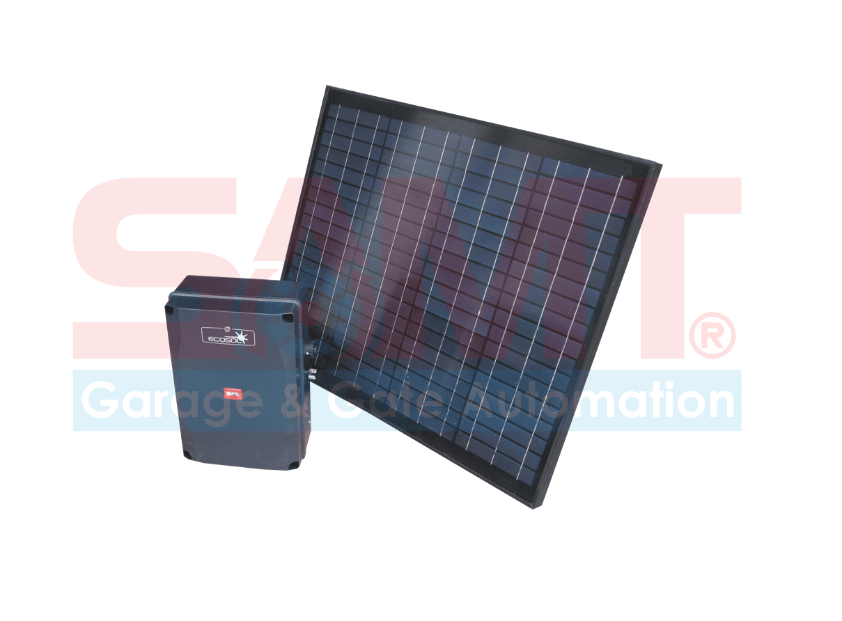 BFT Ecosol solar panel system for automatic gate motors in Prestons, New South Wales, Australia.