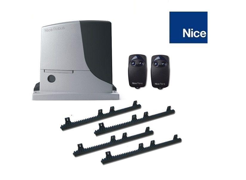 Nice Robus sliding gate motor kit with remotes and gear racks, ideal for sliding gate motors in Prestons, New South Wales, Australia