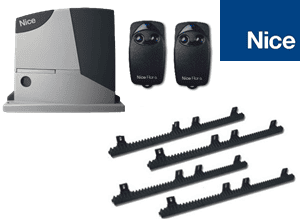 Nice sliding gate motor kit with remote controls and rack, from SAMT Garage & Gate Automation, for automatic gate motor solutions in New South Wales, Australia.