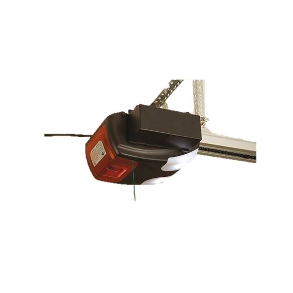 Automatic garage door opener installed on ceiling track for smart garage door opener systems in Prestons, New South Wales, Australia.