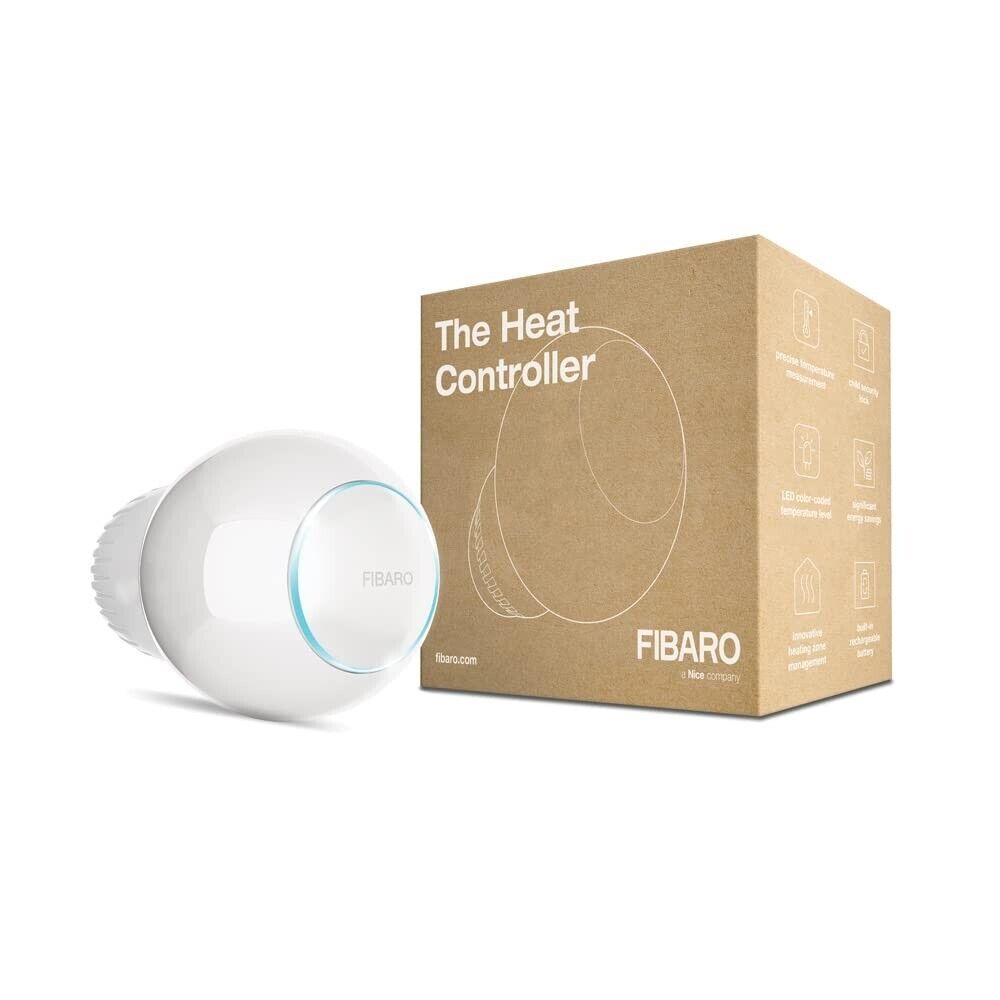 Fibaro smart heat controller and box for smart home climate automation by SAMT Garage & Gate Automation, Prestons, New South Wales, Australia.