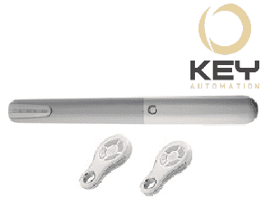 KEY Automation linear gate opener with two white remote control keypads for automated gate systems in Prestons, New South Wales, Australia