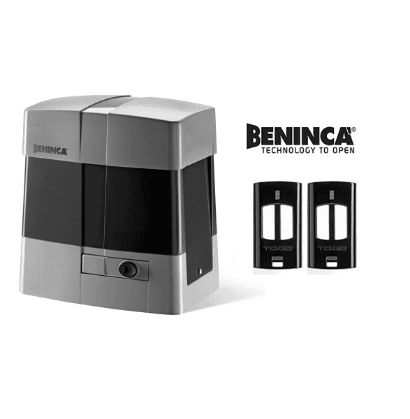 Beninca sliding gate motor with dual remote controls, supplied by SAMT Garage & Gate Automation in Prestons, New South Wales