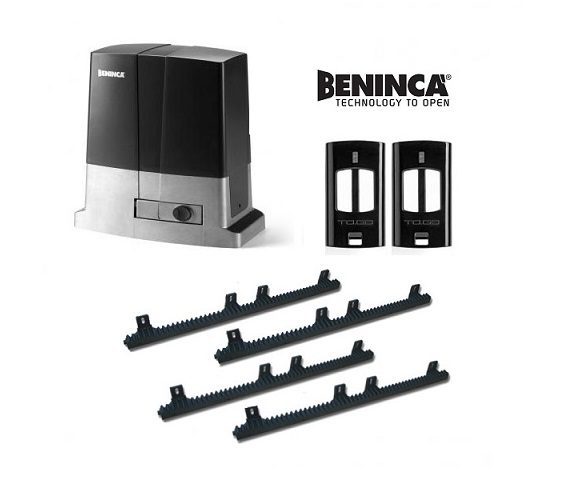 Beninca sliding gate motor kit with two remotes and racks, installed by SAMT in Prestons, New South Wales, Australia.