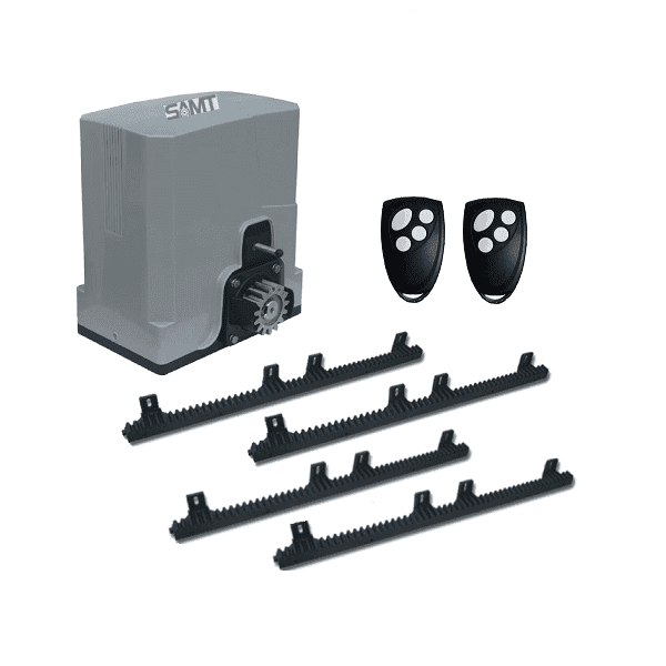 SAMT sliding gate motor kit with remotes and racks, perfect for automatic gate motors in Prestons, New South Wales, Australia