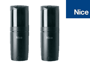 Pair of Nice safety sensors for automatic gate motor systems in Prestons, New South Wales, Australia, supplied by SAMT