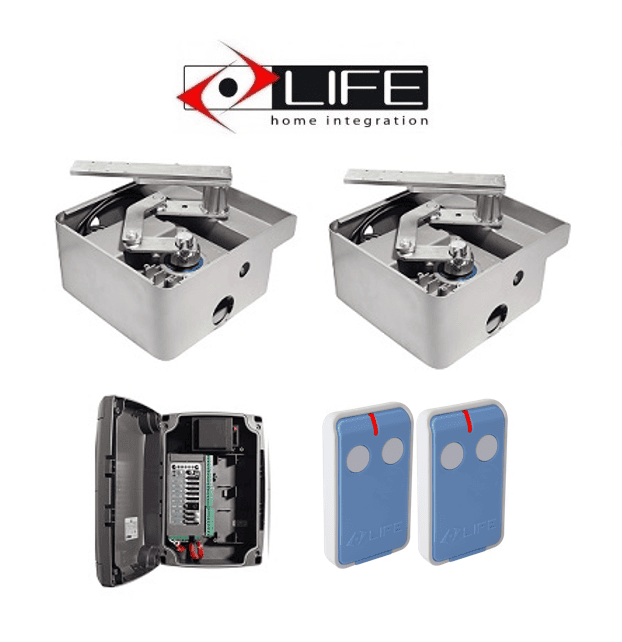 LIFE underground swing gate motor kit with accessories and remotes, in Prestons, New South Wales, Australia.