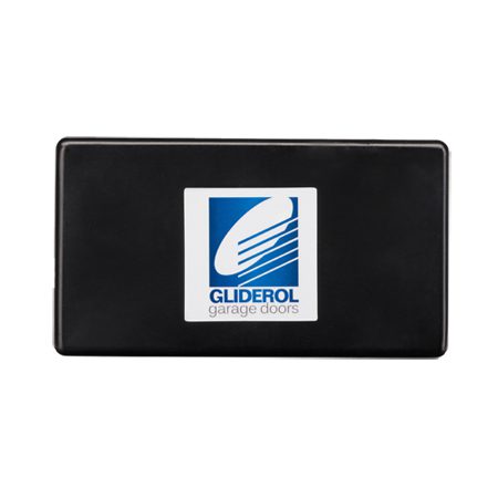 Gliderol garage door receiver control box, front view, logo visible, in Prestons, New South Wales, Australia.