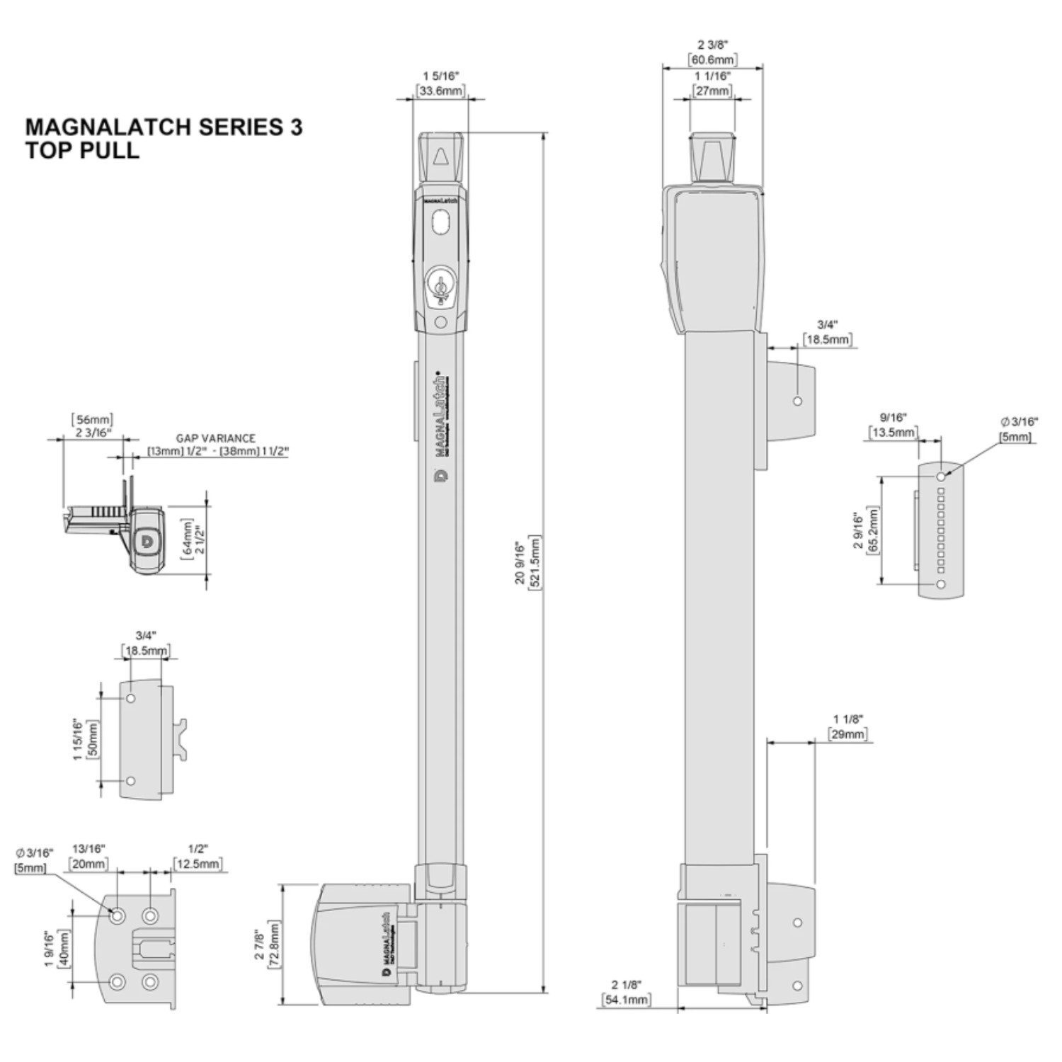 3D rendered view of a black heavy-duty metal gate hinge bracket, shown in Prestons, New South Wales, Australia