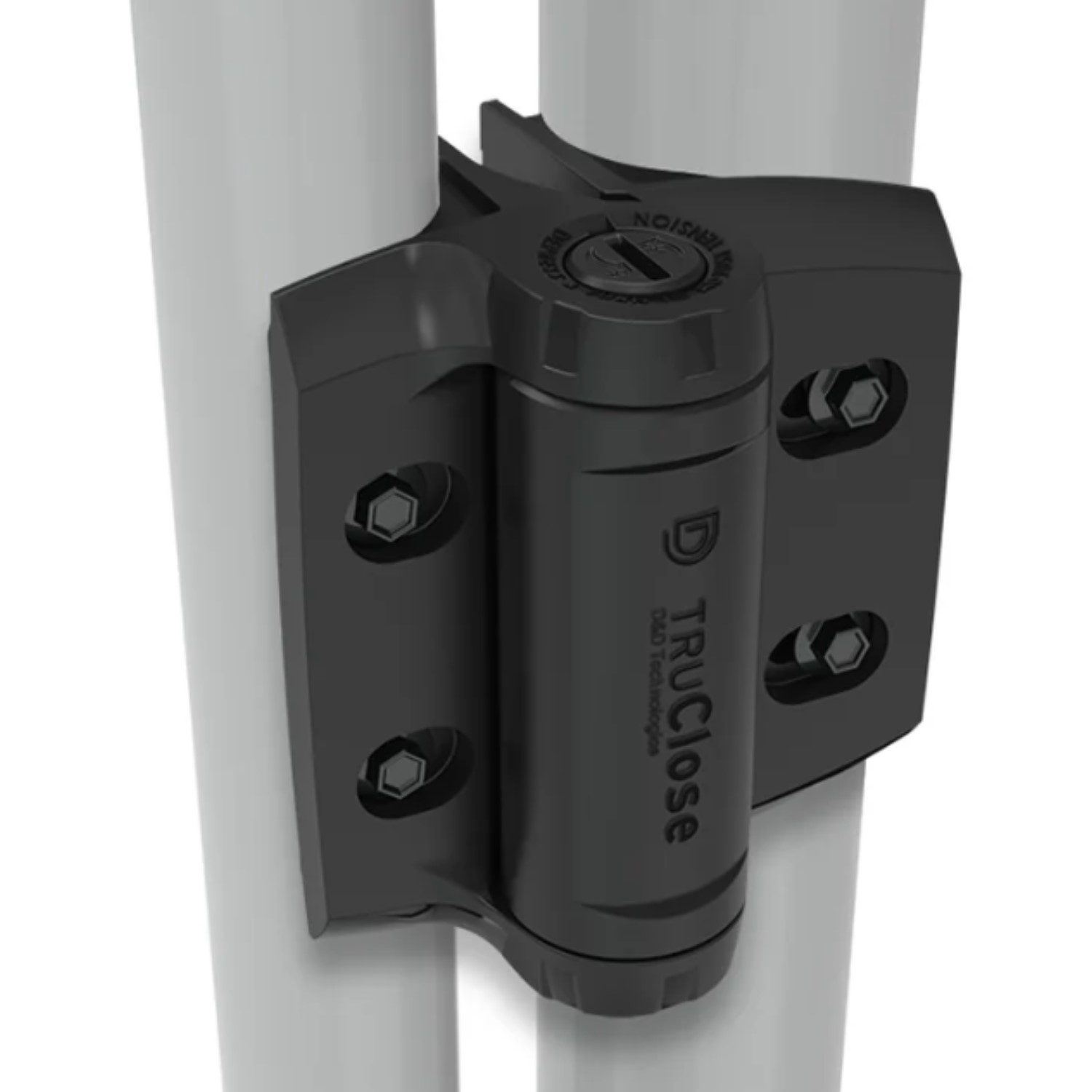 TruClose Series 3 heavy-duty gate hinge installed on timber gates in Prestons, New South Wales, Australia.