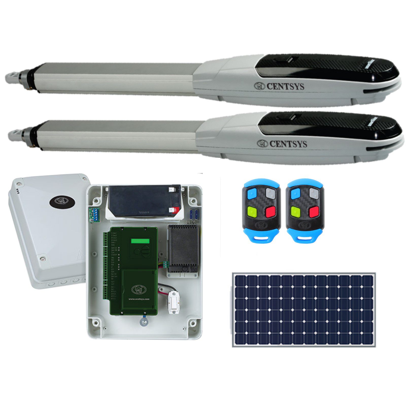 Centsys VANTAGE 400 Double Leaf Swing Gate Opener with Solar Kit