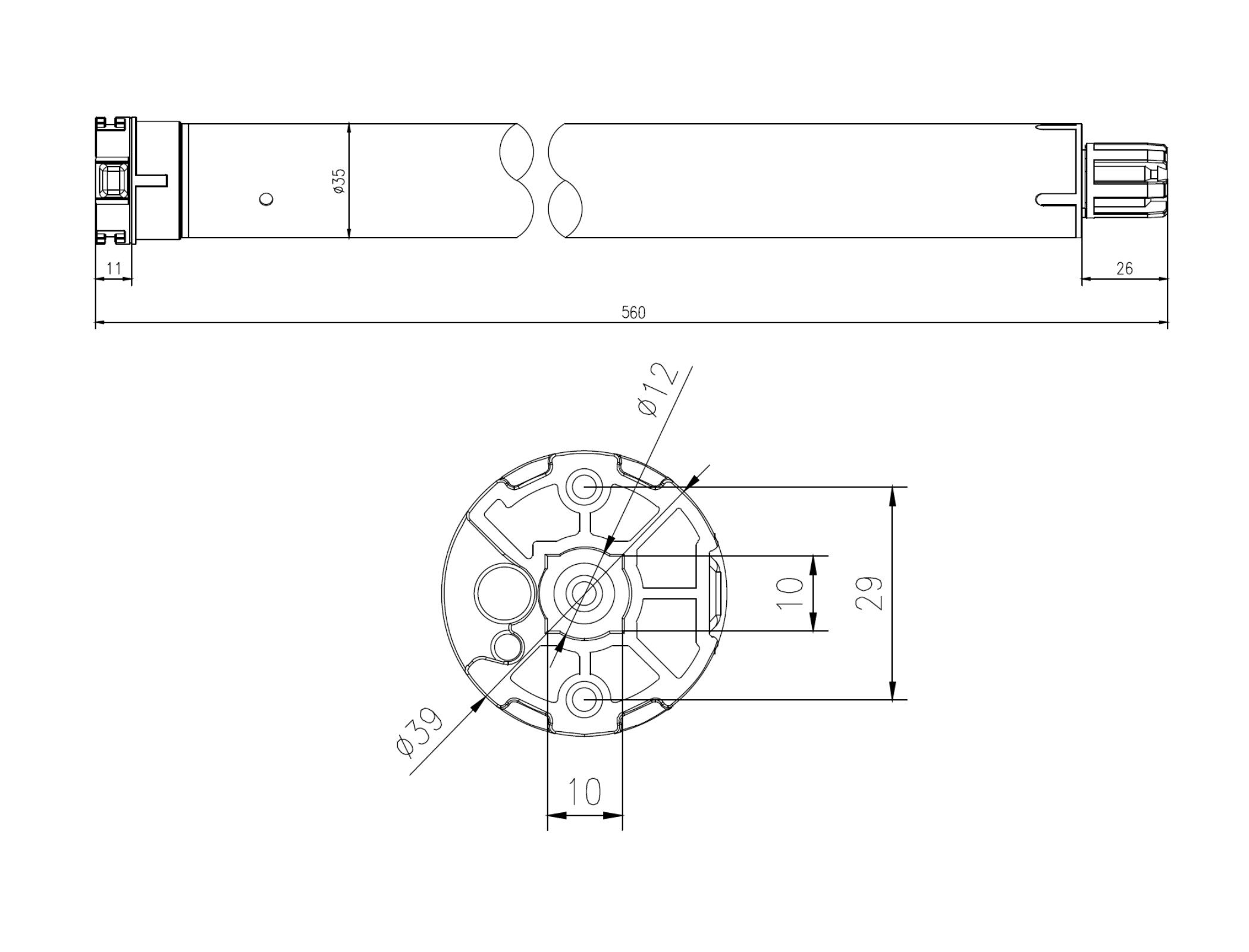 Alpha Tubular Universal Motor WSER40 - 10/14 - Image 2