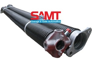 Pair of roller garage door torsion springs, garage door servicing Australia by SAMT Garage & Gate Automation, Prestons, New South Wales.