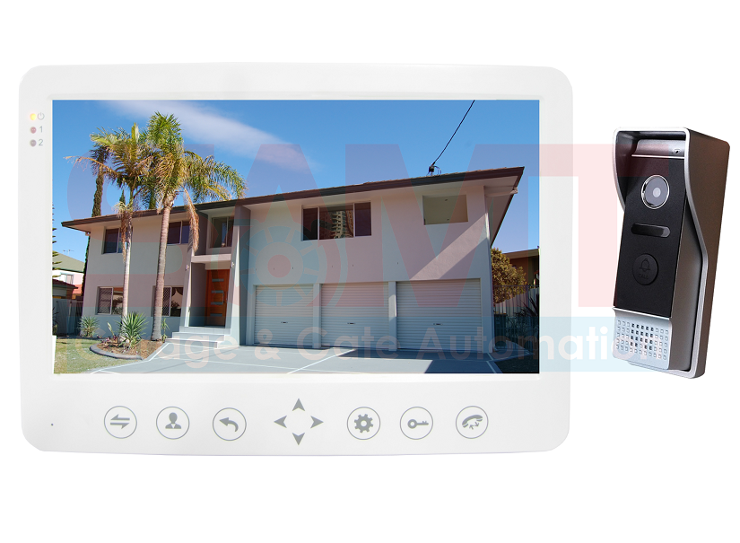 Inetcoms video doorbell camera and monitor for garage roller door automation by SAMT in New South Wales, Australia.