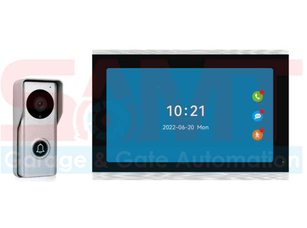 Inetcoms video doorbell camera and monitor for garage roller door automation by SAMT in New South Wales, Australia.