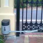 Nice swing gate motor installed on wrought iron gate, ideal for automatic gate opener solutions in Prestons, Australia.