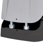 Mounting bolts on base of sliding gate motor, SAMT Garage & Gate Automation, Prestons, New South Wales, Australia.