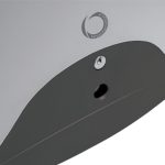 Closeup of key lock on automatic sliding gate motor, SAMT Garage & Gate Automation, Prestons, New South Wales, Australia.