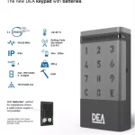 DEA wireless smart keypad remote for automatic gates and garage doors, available from SAMT in Australia.