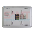 Rear view of white video intercom indoor monitor panel showing wiring terminals and connection labels for use in Prestons, New South Wales, Australia