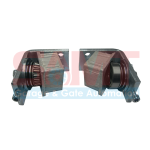 Set of heavy-duty roller brackets for automatic gate motors by SAMT Garage & Gate Automation, Australia.