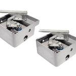 Pair of underground swing gate motors for automatic swing gates by SAMT Garage & Gate Automation, Australia, Prestons.