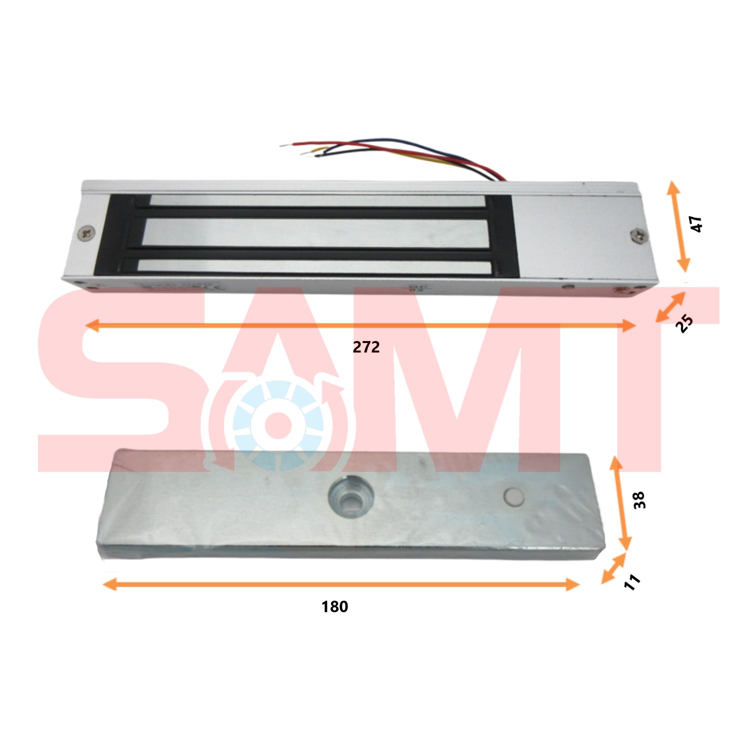 12VDC Electric Magnetic Lock for Swing Gates Doors 280kg, Waterproof - Image 4