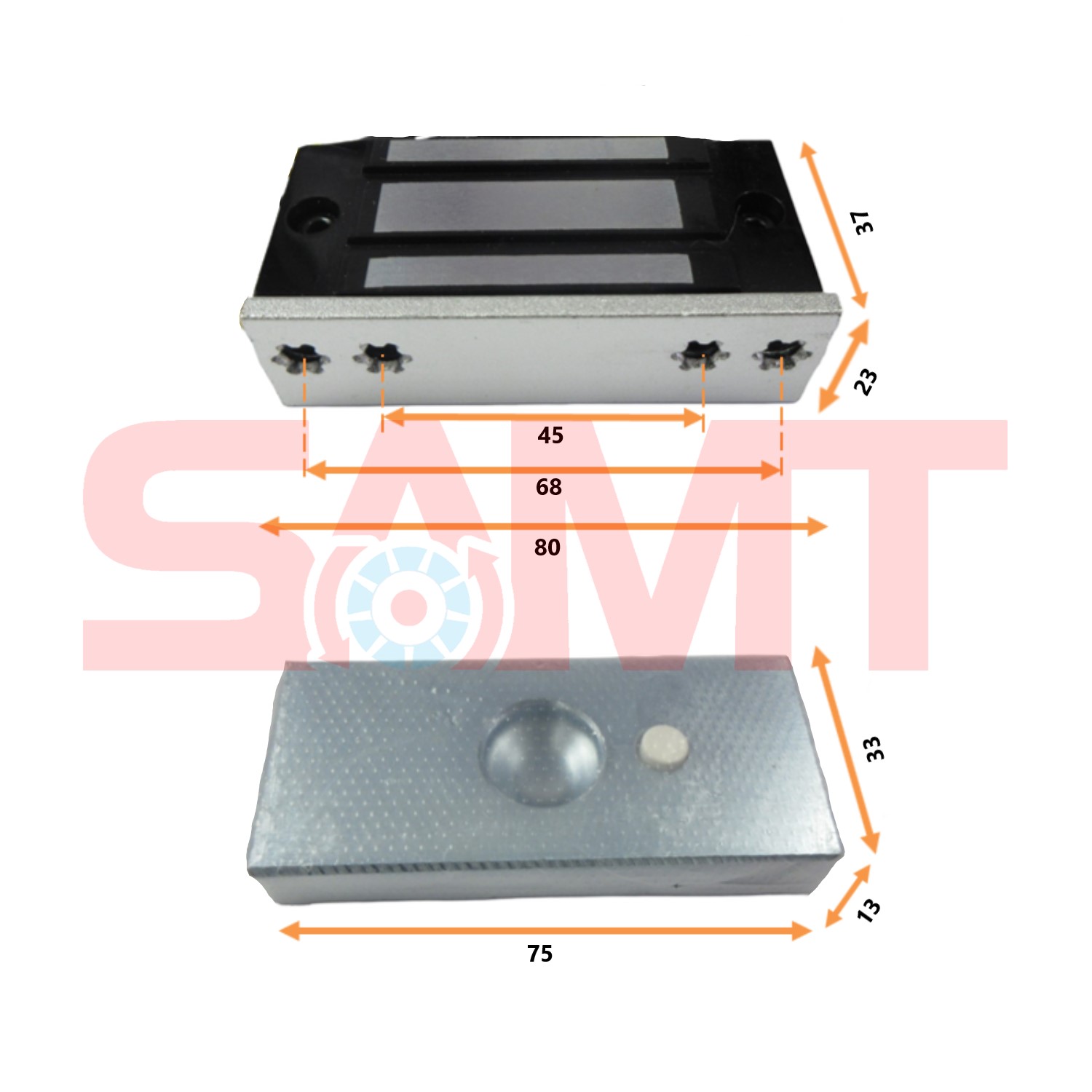 Electric Magnetic Lock for Swing Gates Doors 60kg Waterproof, with Z Mounting Brackets - Image 4